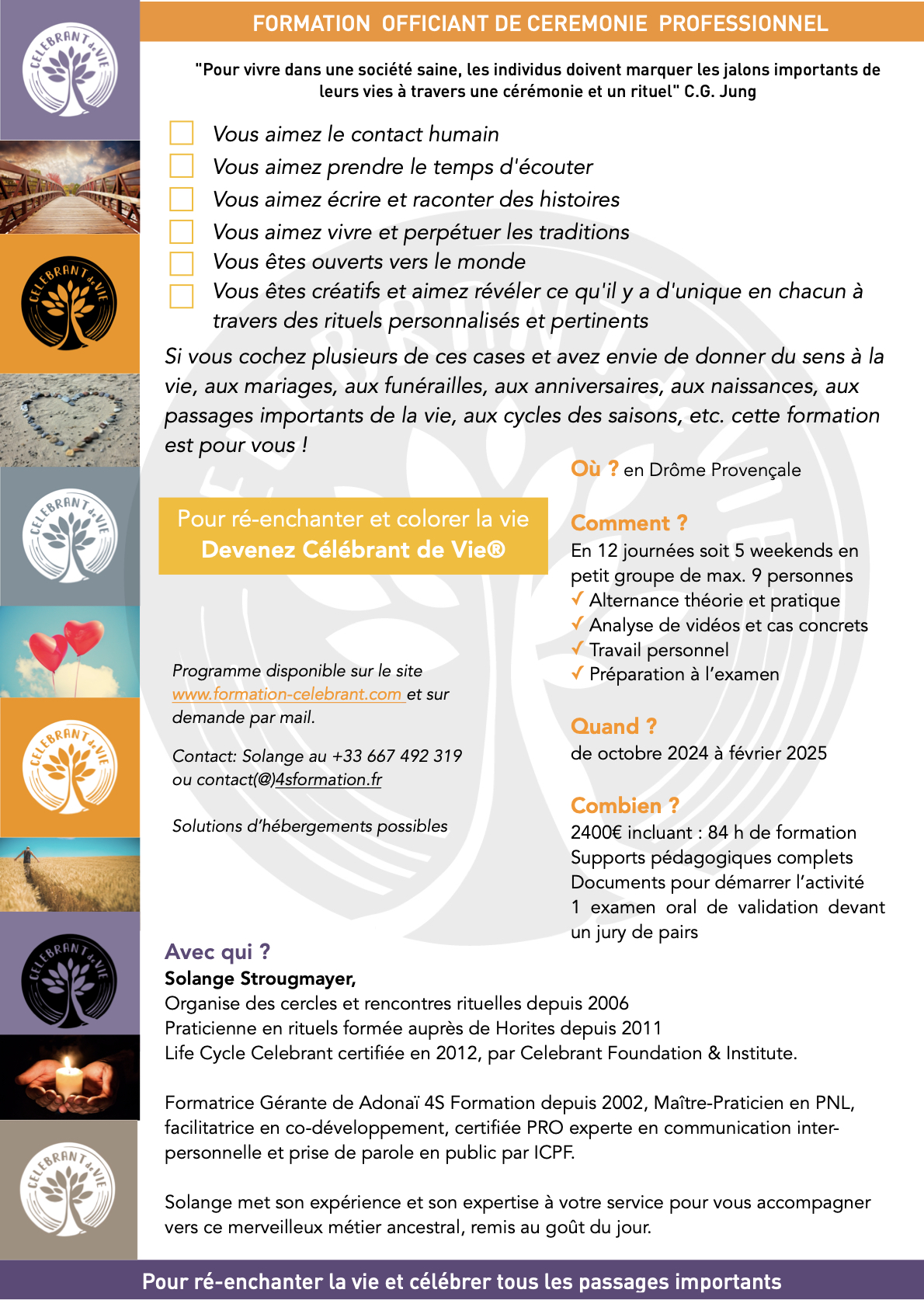 Programme de Cours de formation de Celebrant de vie