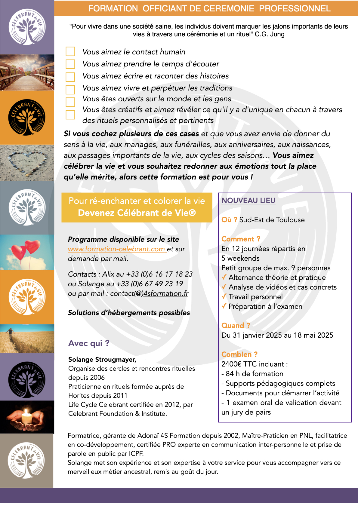 Programme de Cours de formation de Celebrant de vie